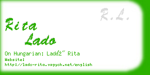 rita lado business card